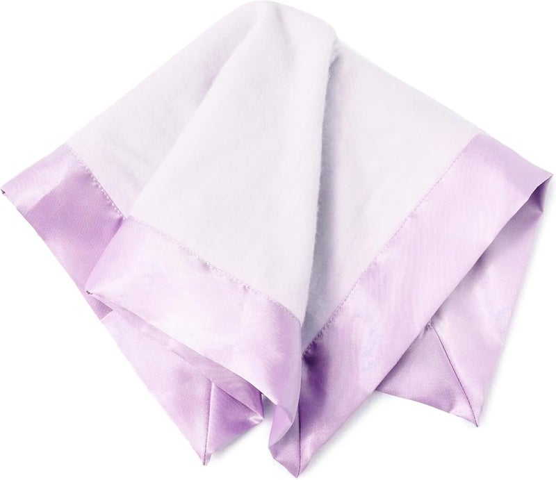 Bamboo Little Ultra-Soft Lovey Security Blanket - Baby Essentials, Newborn Essentials, Ultra-Soft Fleece Baby Blanket with Satin Trim – 16" x 16" - Lavender - Image 1